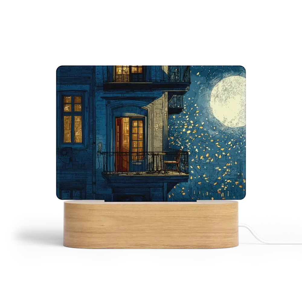 Art Φωτιστικό LED Ορθογώνιο - Νυχτερινό Μπαλκόνι Comic Book Art