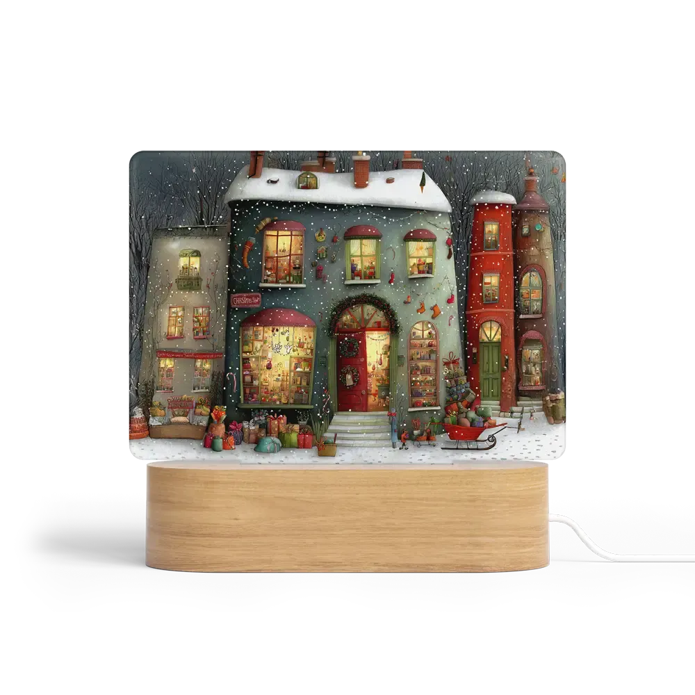 Χριστουγεννιάτικο Ορθογώνιο Led Art - Σχέδιο Christmas Store 2