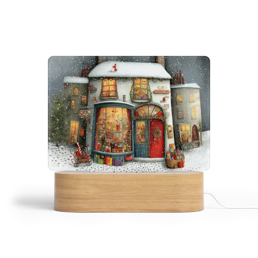 Χριστουγεννιάτικο Ορθογώνιο Led Art - Σχέδιο Christmas Store 6