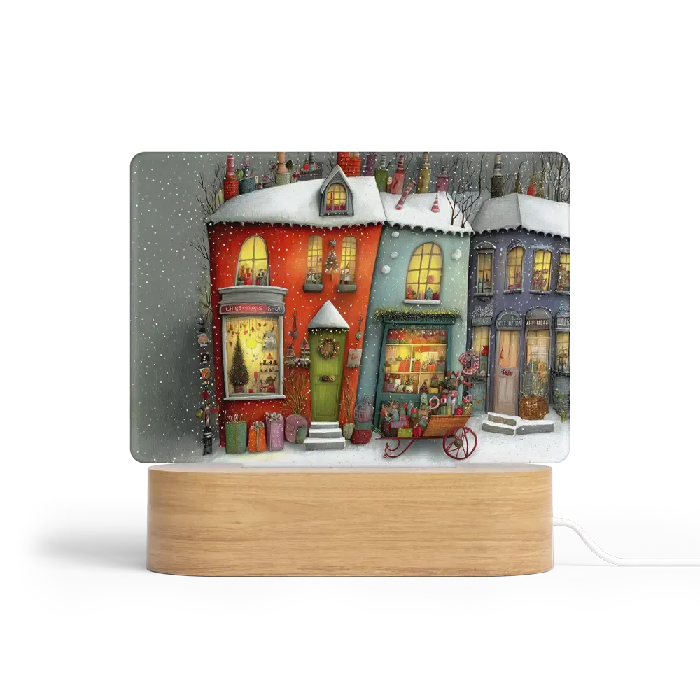 Χριστουγεννιάτικο Ορθογώνιο Led Art - Σχέδιο Christmas Store 1