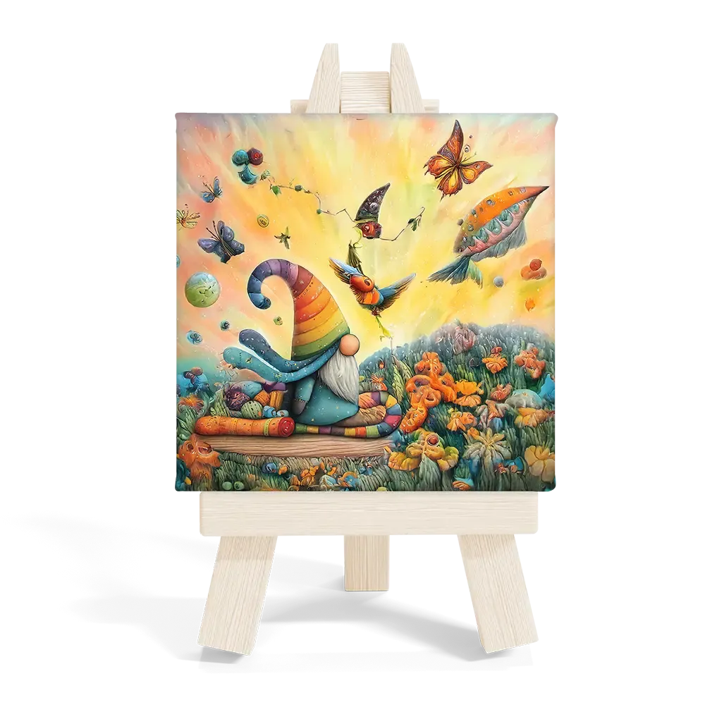 Μίνι Καβαλέτο Ξύλινο Σχέδιο Νάνος &amp; Φαντασία - Colorful Fantasy Art