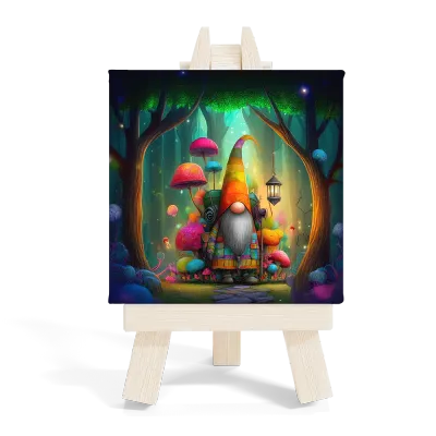 Μίνι Καβαλέτο Ξύλινο Σχέδιο Νάνος στο Μαγικό Δάσος - Magic Forest