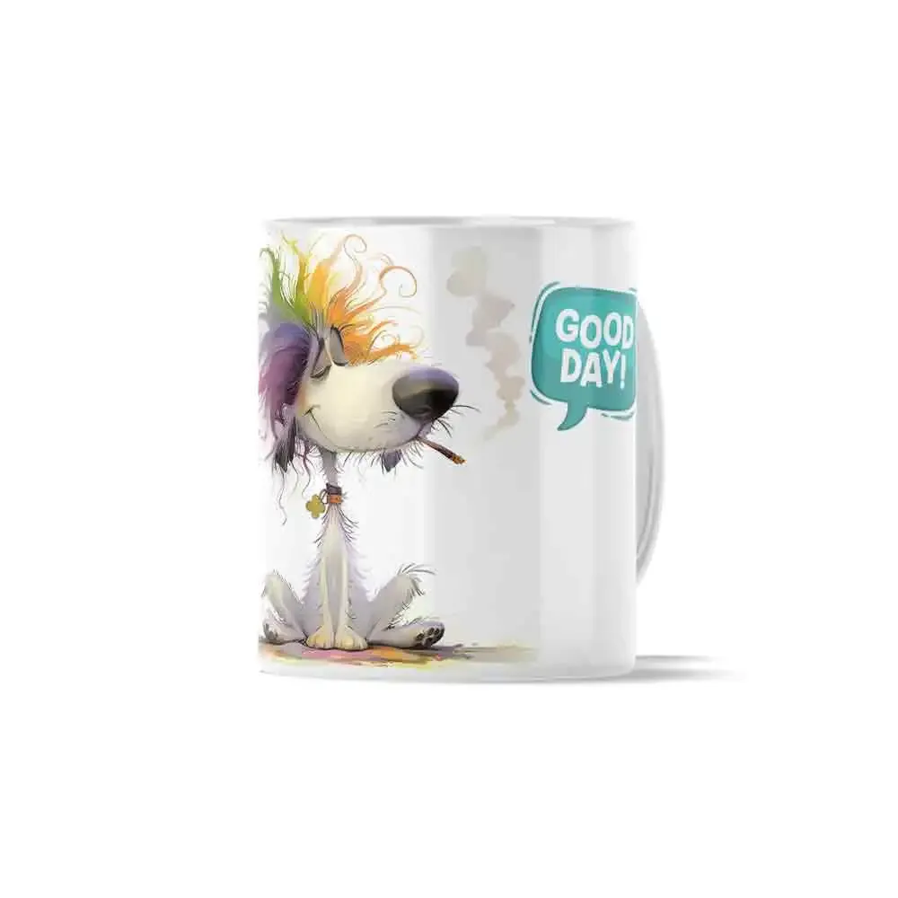 Κούπα Κεραμική πρωτότυπη - Σχέδιο Colorful Animals Dog Chill