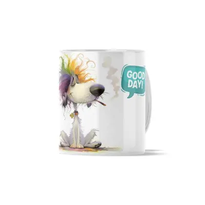 Κούπα Κεραμική πρωτότυπη - Σχέδιο Colorful Animals Dog Chill