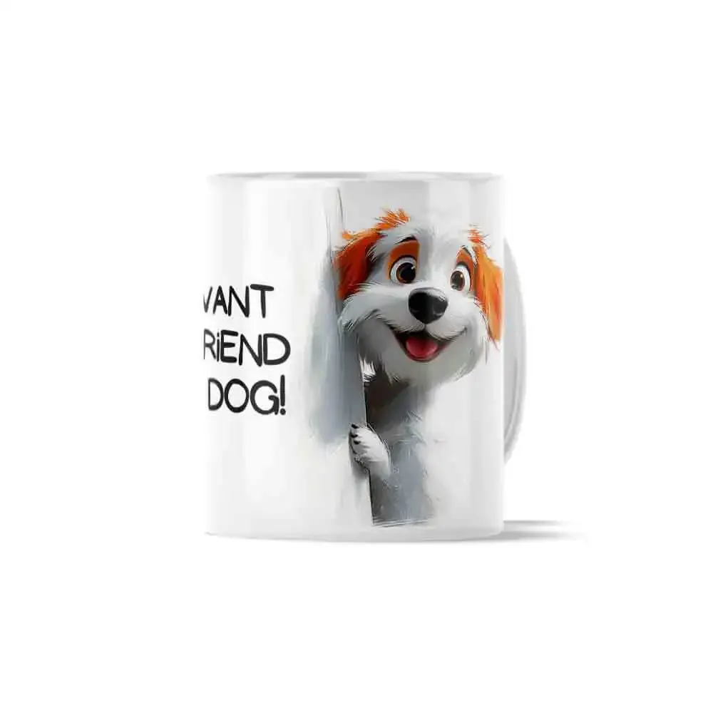 Κούπα Κεραμική πρωτότυπη - Σχέδιο Dog White Terrier Friend