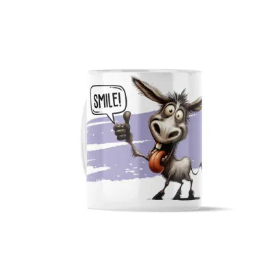 Κούπα Κεραμική πρωτότυπη - Σχέδιο Γαϊδουράκι Smile