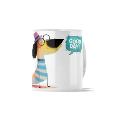 Κούπα Κεραμική πρωτότυπη - Σχέδιο Colorful Animals Dog Hipster