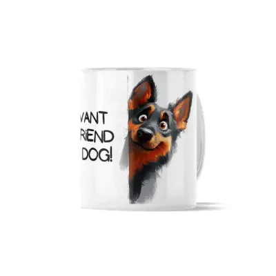 Κούπα Κεραμική πρωτότυπη- Σχέδιο Dog Shepherd Friend