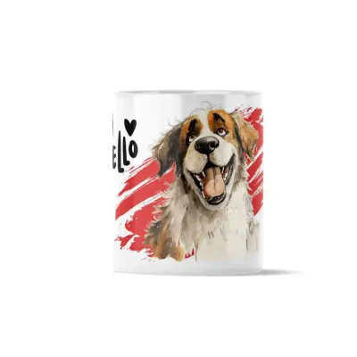 Κούπα Κεραμική πρωτότυπη - Σχέδιο Dog St Bernard Hello