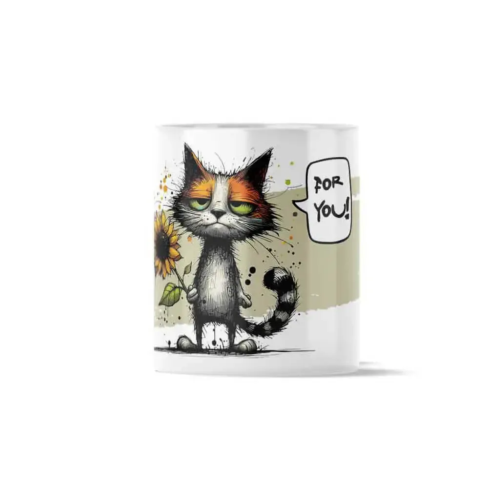 Κούπα Κεραμική πρωτότυπη - Σχέδιο 4U Cat Grumpy