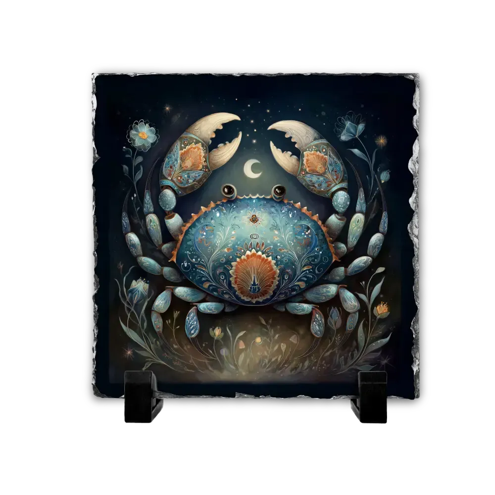 Πέτρινος Πίνακας Επιτραπέζιος 15x15 - Ζώδιο Καρκίνος