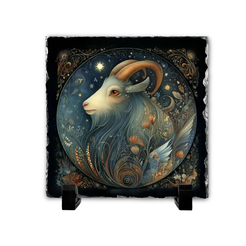 Πέτρινος Πίνακας Επιτραπέζιος 15x15 - Ζώδιο Αιγόκερως