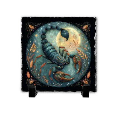 Πέτρινος Πίνακας Επιτραπέζιος 15x15 - Ζώδιο Σκορπιός