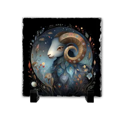 Πέτρινος Πίνακας Επιτραπέζιος 15x15 - Ζώδιο Κριός