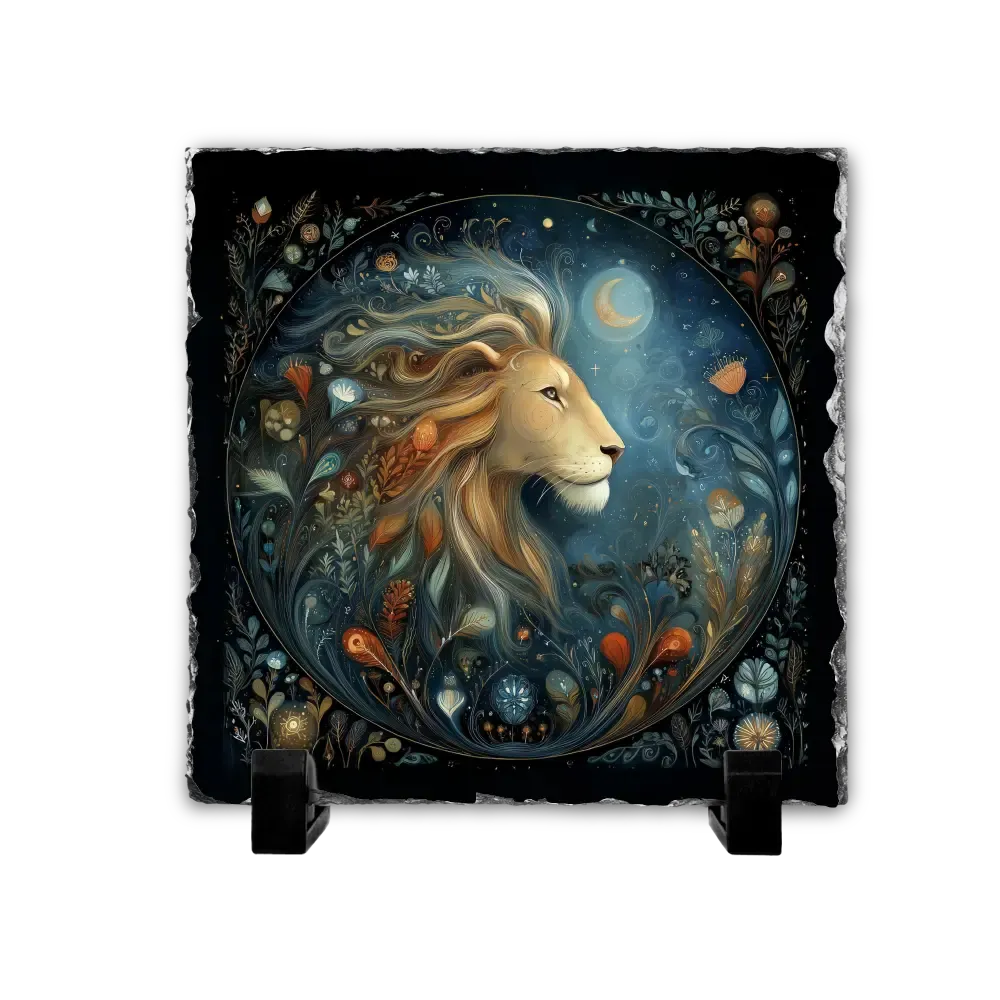 Πέτρινος Πίνακας Επιτραπέζιος 15x15 - Ζώδιο Λέων