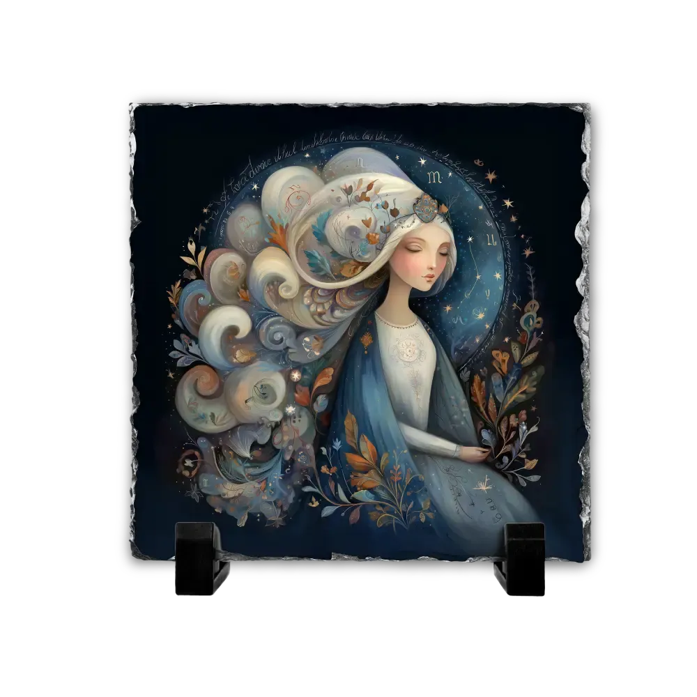 Πέτρινος Πίνακας Επιτραπέζιος 15x15 - Ζώδιο Παρθένος