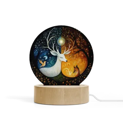 Art Φωτιστικό LED Κυκλικό - Σχέδιο Ισορροπία της Φύσης Surrealism Yin-Yang Concept Nature Duality Mystic Art