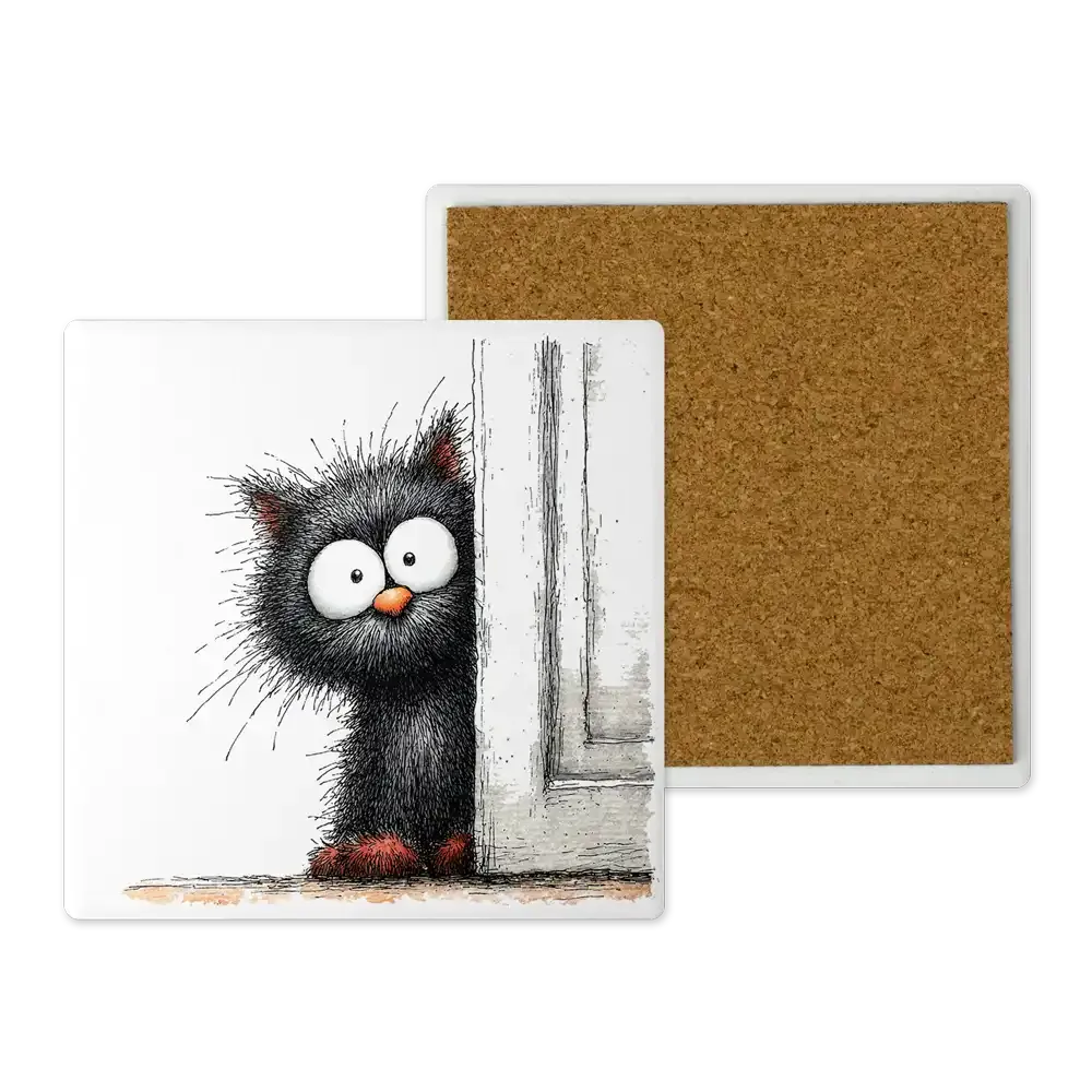 Μοντέρνο Κεραμικό Σουβέρ Art 10x10 Σχέδιο Η Έκπληξη της Πόρτας