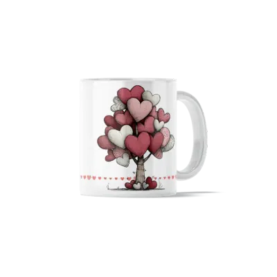 Κούπα Κεραμική πρωτότυπη - Δέντρο της Αγάπης με Καρδιές Whimsical Heart Tree