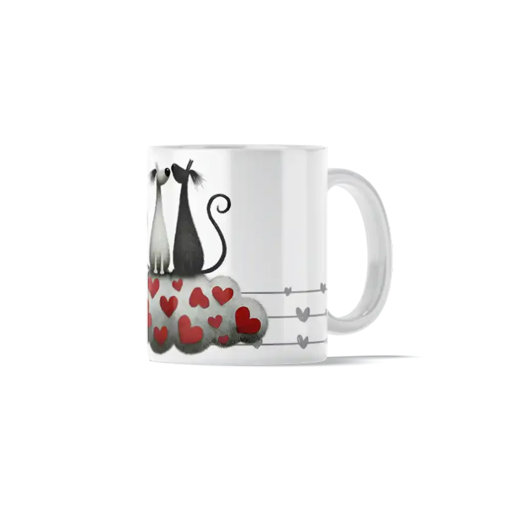 Κούπα Κεραμική πρωτότυπη - Σκυλάκια πάνω σε Σύννεφο Dreamy Cloud Romance