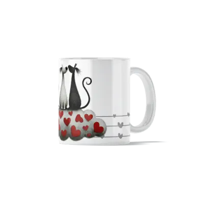 Κούπα Κεραμική πρωτότυπη - Σκυλάκια πάνω σε Σύννεφο Dreamy Cloud Romance