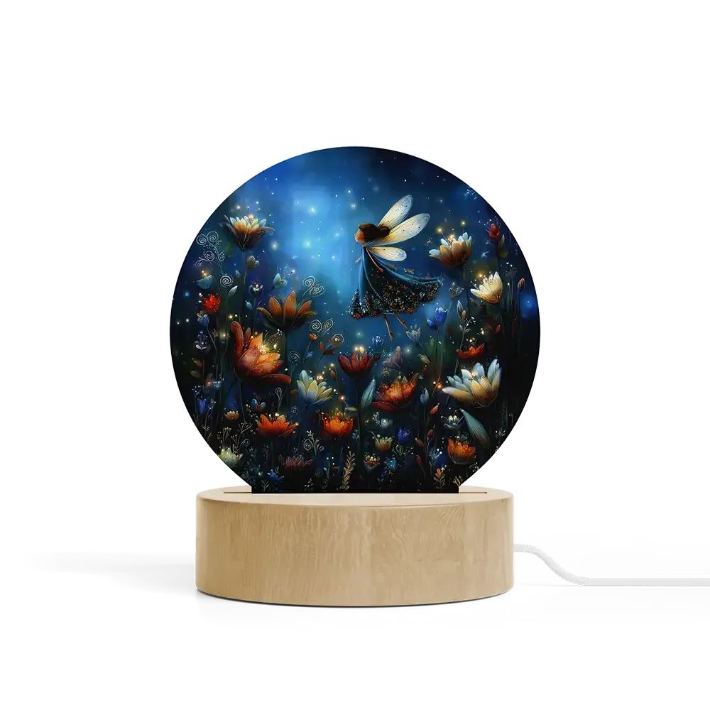 Art Φωτιστικό LED Κυκλικό - Η Νεράιδα των Ανθών – Magical Impressionism