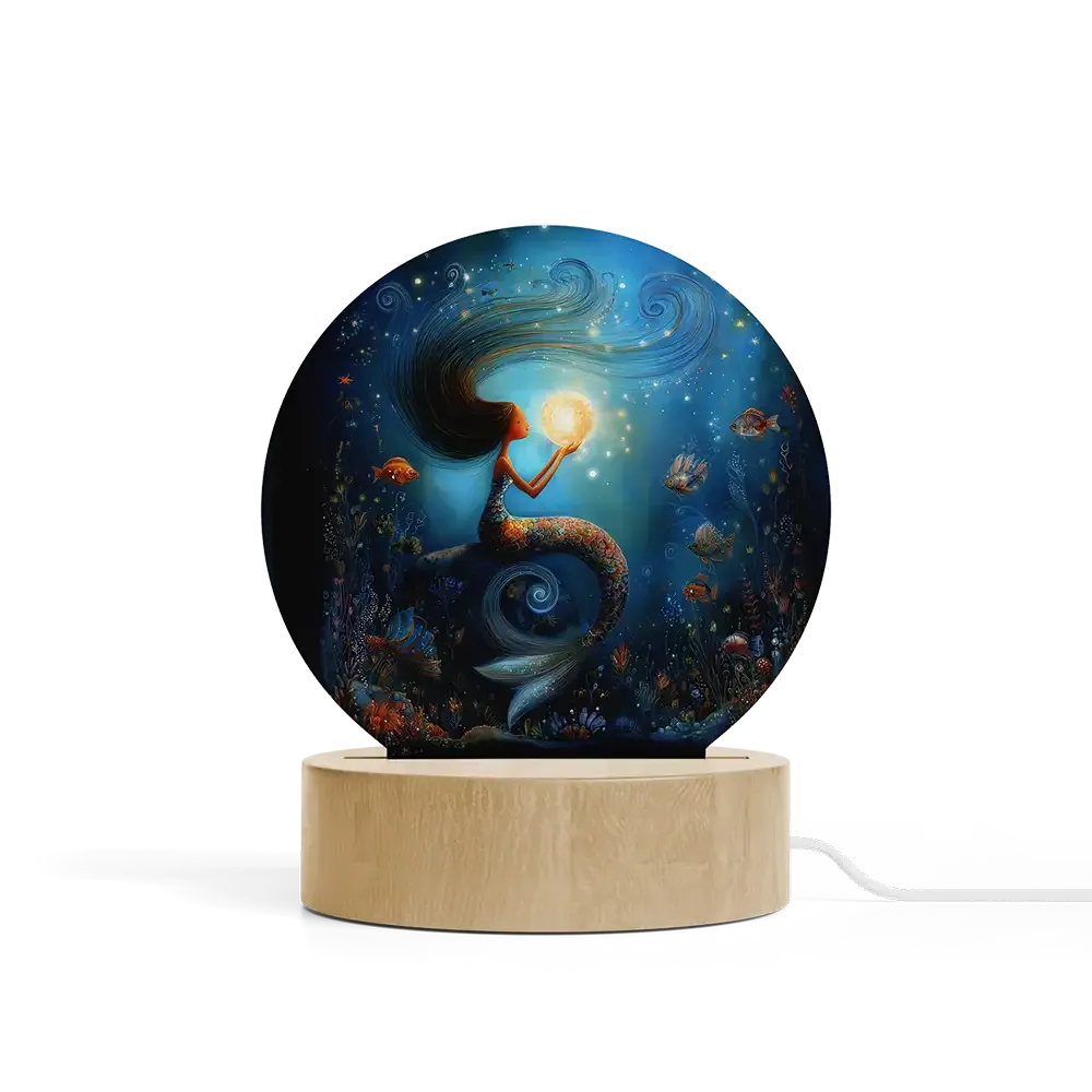 Art Φωτιστικό LED Κυκλικό - Η Φύλακας του Βυθού – Ethereal Art