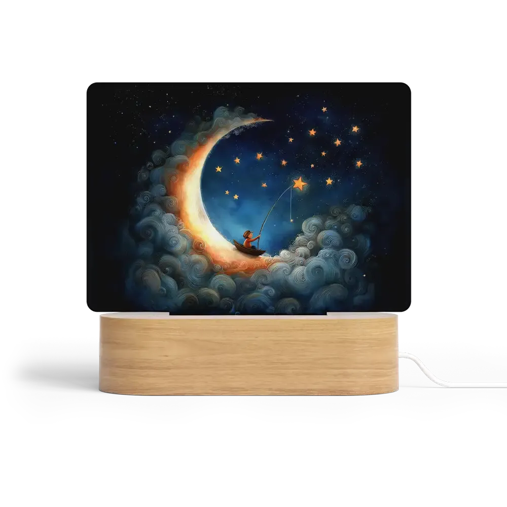 Art Φωτιστικό LED Ορθογώνιο - Ψαρεύοντας Αστέρια – Whimsical Fantasy