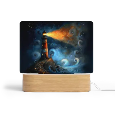 Art Φωτιστικό LED Ορθογώνιο - Ο Φάρος των Ονείρων – Nautical Storytelling Art Φωτιστικό LED Ορθογώνιο - Ο Φάρος των Ονείρων – Nautical Storytelling