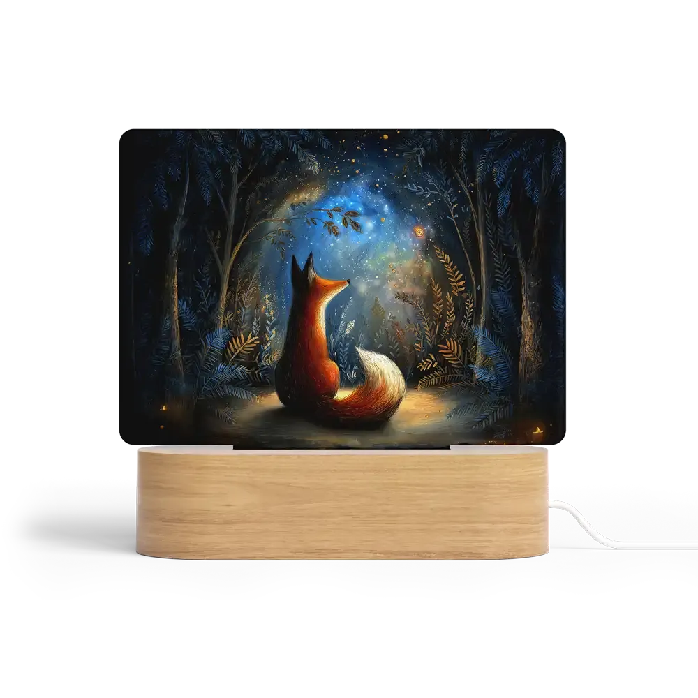 Art Φωτιστικό LED Ορθογώνιο - Η Αλεπού του Δάσους – Enchanted Nature