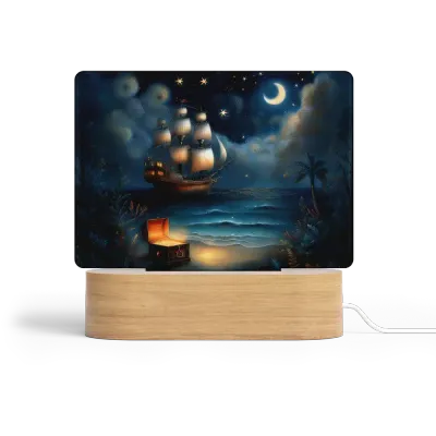 Art Φωτιστικό LED Ορθογώνιο - Το Πλοίο των Θησαυρών – Nautical Adventure Art Φωτιστικό LED Ορθογώνιο - Το Πλοίο των Θησαυρών – Nautical Adventure