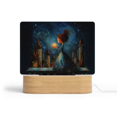 Art Φωτιστικό LED Ορθογώνιο - Η Πριγκίπισσα του Φωτός – Ethereal Storybook Art Φωτιστικό LED Ορθογώνιο - Η Πριγκίπισσα του Φωτός – Ethereal Storybook