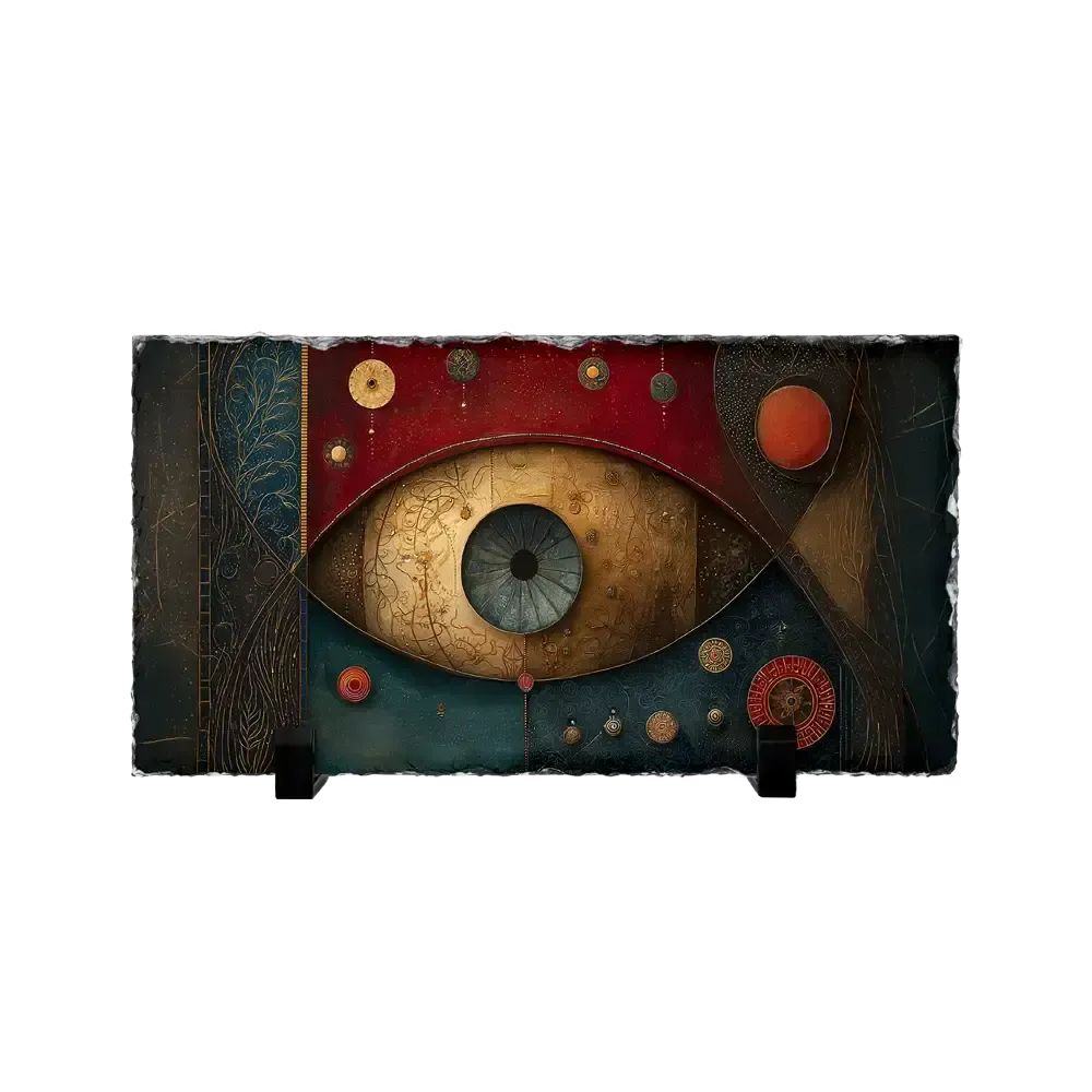 Επιτραπέζιος Πίνακας Πέτρινος 30x15 - Σχέδιο Το Βλέμμα της Γαλήνης