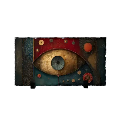 Επιτραπέζιος Πίνακας Πέτρινος 30x15 - Σχέδιο Το Βλέμμα της Γαλήνης