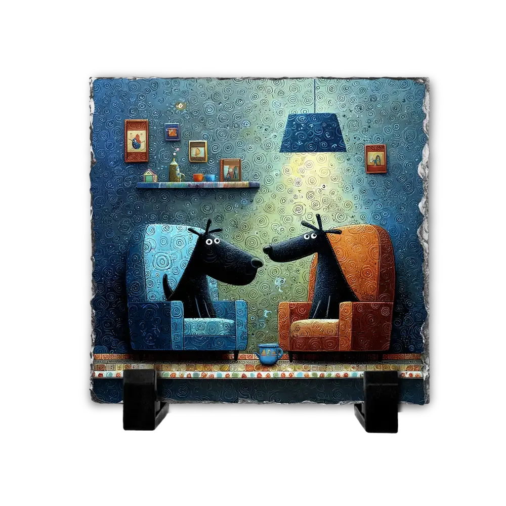 Πέτρινος Πίνακας Επιτραπέζιος 20x20 - Σχέδιο Απογευματινό Τσάι