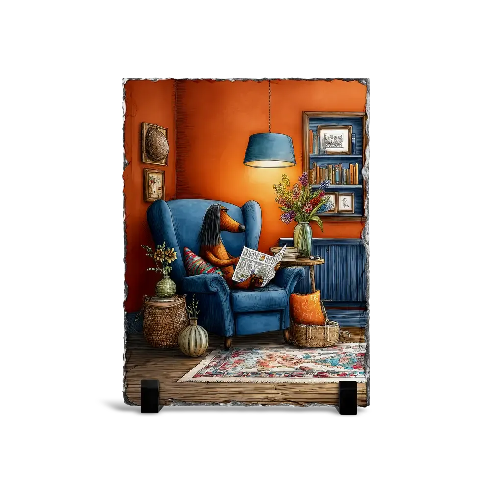 Πέτρινος Πίνακας Επιτραπέζιος 15x20 - Σχέδιο Ήρεμη Μελέτη