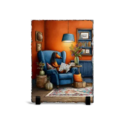 Πέτρινος Πίνακας Επιτραπέζιος 15x20 - Σχέδιο Ήρεμη Μελέτη