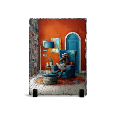 Πέτρινος Πίνακας Επιτραπέζιος 15x20 - Σχέδιο Ώρα για Χαλάρωση