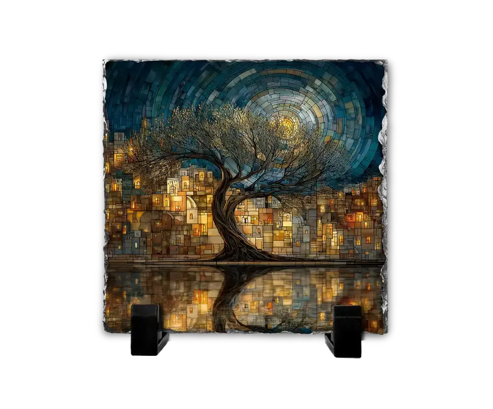 Επιτραπέζιος Πίνακας Πέτρινος 20x20- Σχέδιο Νυχτερινή Αύρα