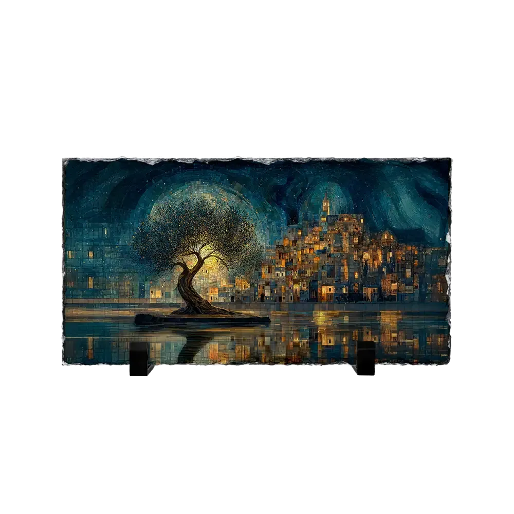 Επιτραπέζιος Πίνακας Πέτρινος 30x15 - Σχέδιο Ορίζοντας