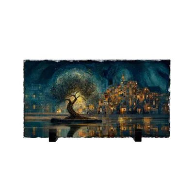 Επιτραπέζιος Πίνακας Πέτρινος 30x15 - Σχέδιο Ορίζοντας