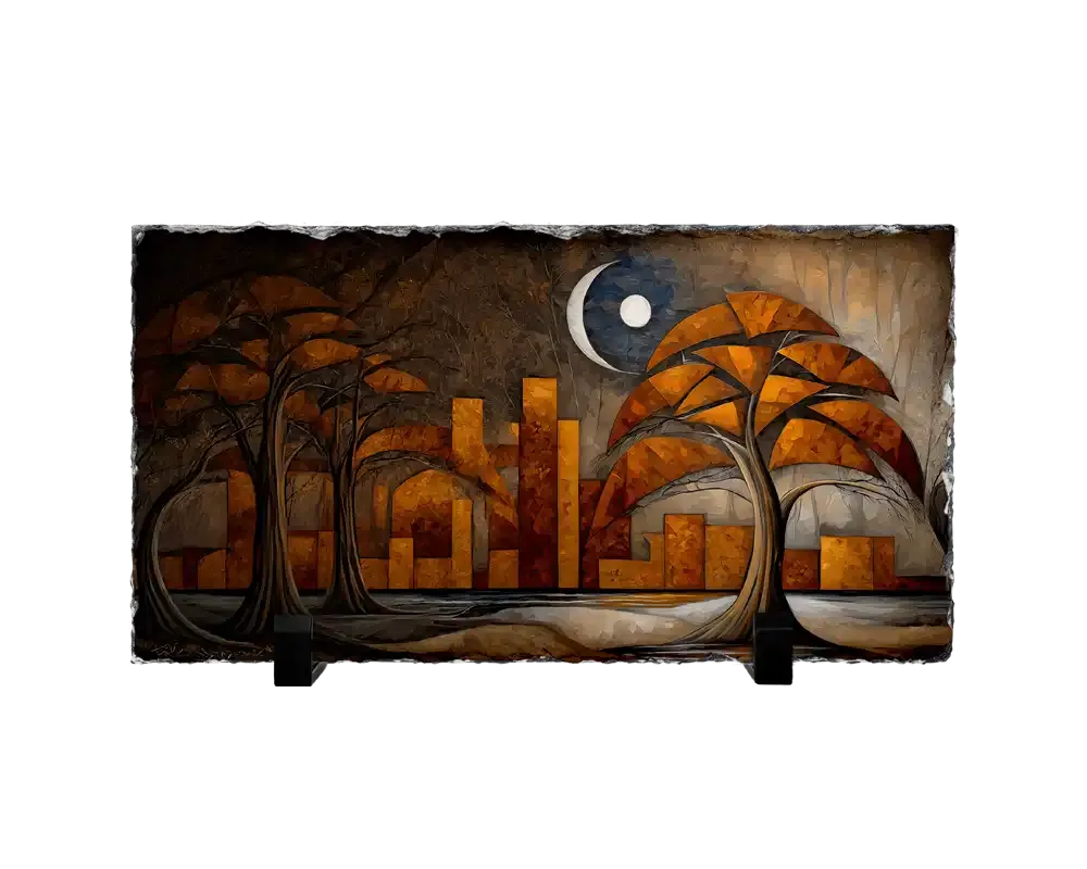 Επιτραπέζιος Πίνακας Πέτρινος 30x15 - Σχέδιο Μυστικός Κήπος