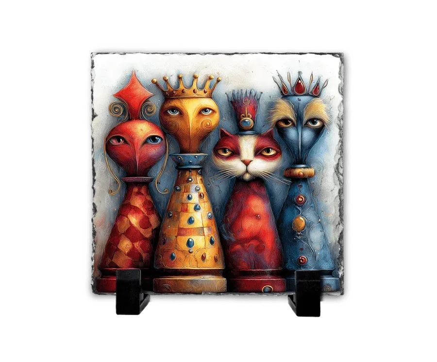 Οι Τέσσερις του Στέμματος — Whimsical Chess Art