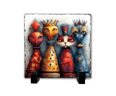Οι Τέσσερις του Στέμματος — Whimsical Chess Art Οι Τέσσερις του Στέμματος — Whimsical Chess Art