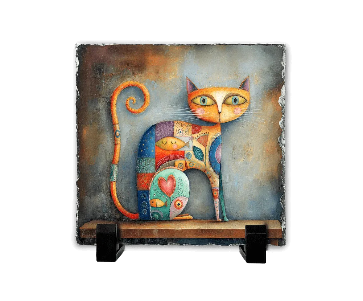 Η Πορτοκαλί Γάτα της Χαράς — Eastern-Inspired Cat Art