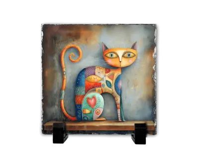 Η Πορτοκαλί Γάτα της Χαράς — Eastern-Inspired Cat Art