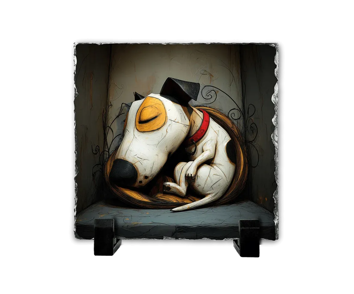 Κουλουριασμένη Ηρεμία — Whimsical Dog Art
