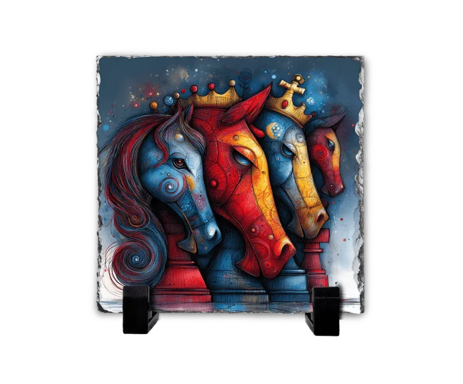 Οι Τέσσερις Ίπποι — Surreal Chess Illustration