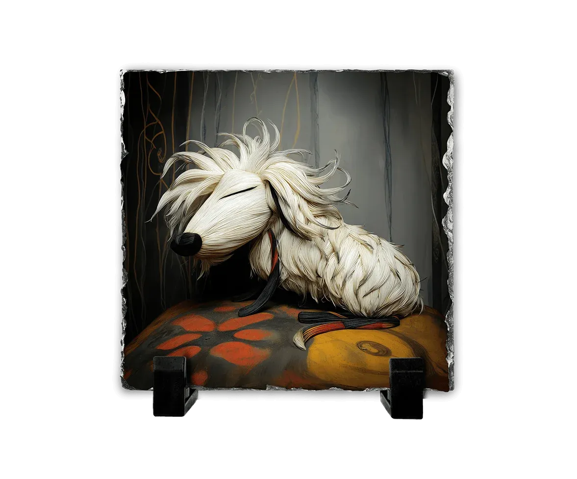 Ο Λευκός Ονειροπόλος — Whimsical Dog Art
