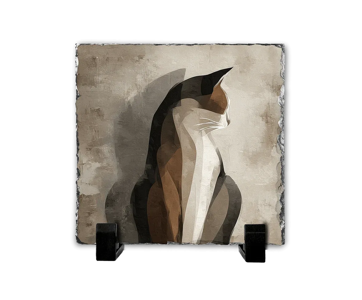 Η Σιωπηλή Γάτα — Minimal Geometric Cat Art